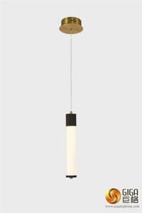 Personalidade criativa de luxo moderno grande cilindro longo luminoso luminária pendente led