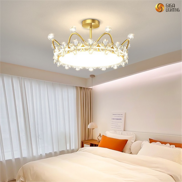 Criativo nórdico crianças quarto led luz de teto embutida cristal decorativo crianças