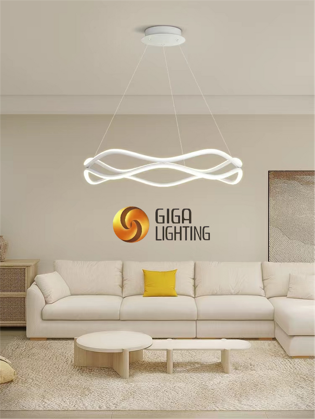 Quarto luz pingente sala de estar luzes led moderno simples espectro completo proteção para os olhos anel arte mesa jantar lustres barra