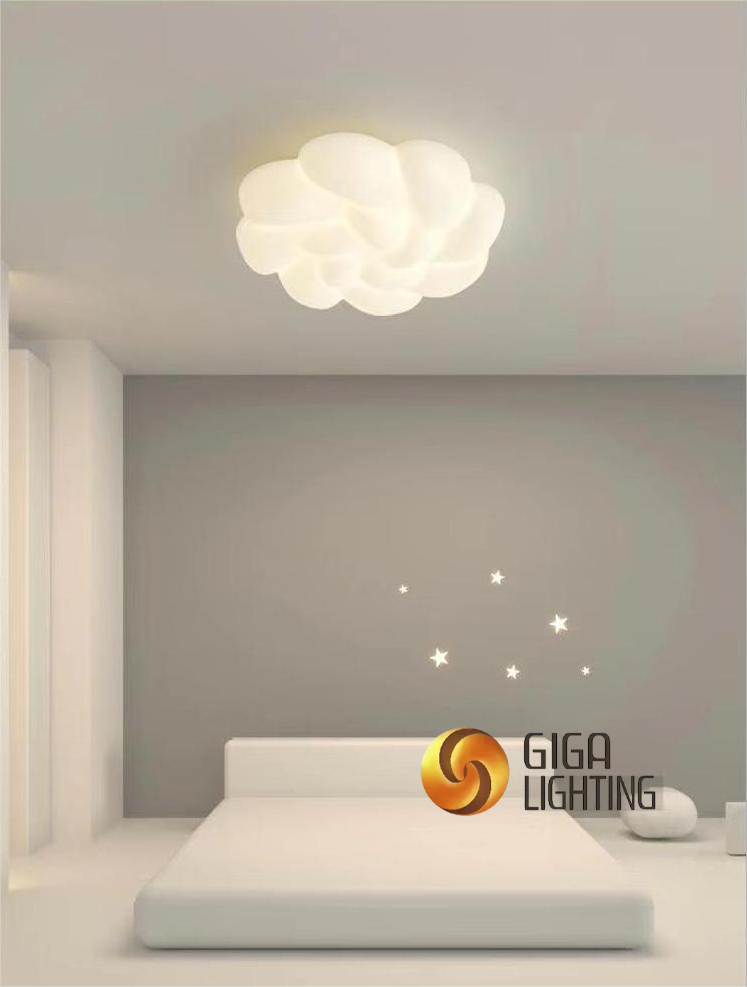 HotSale atmosfera romântica quarto lâmpada de teto led fábrica de plástico