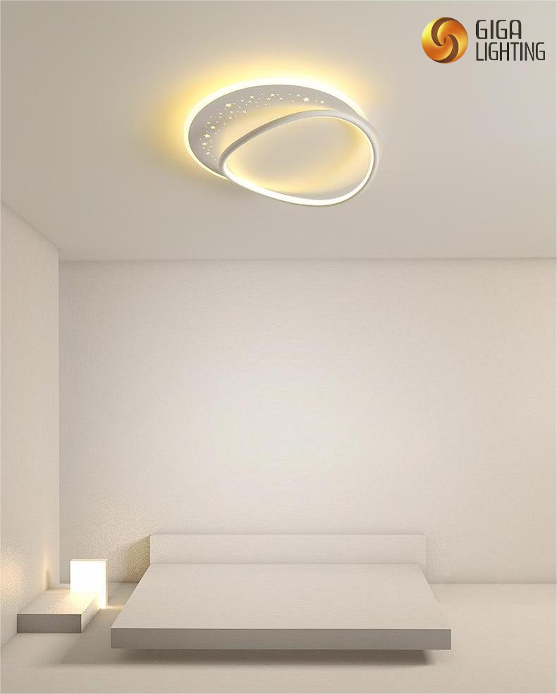 Lâmpada de quarto minimalista e requintada Moder simples Luzes de teto LED Criativas Quarto principal Quarto secundário Sala de estudo Iluminação de teto para jantar sobre mesa