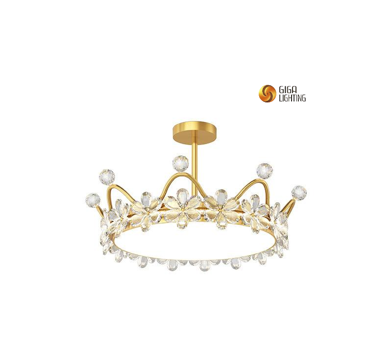 Criativo nórdico crianças quarto led luz de teto embutida cristal decorativo crianças