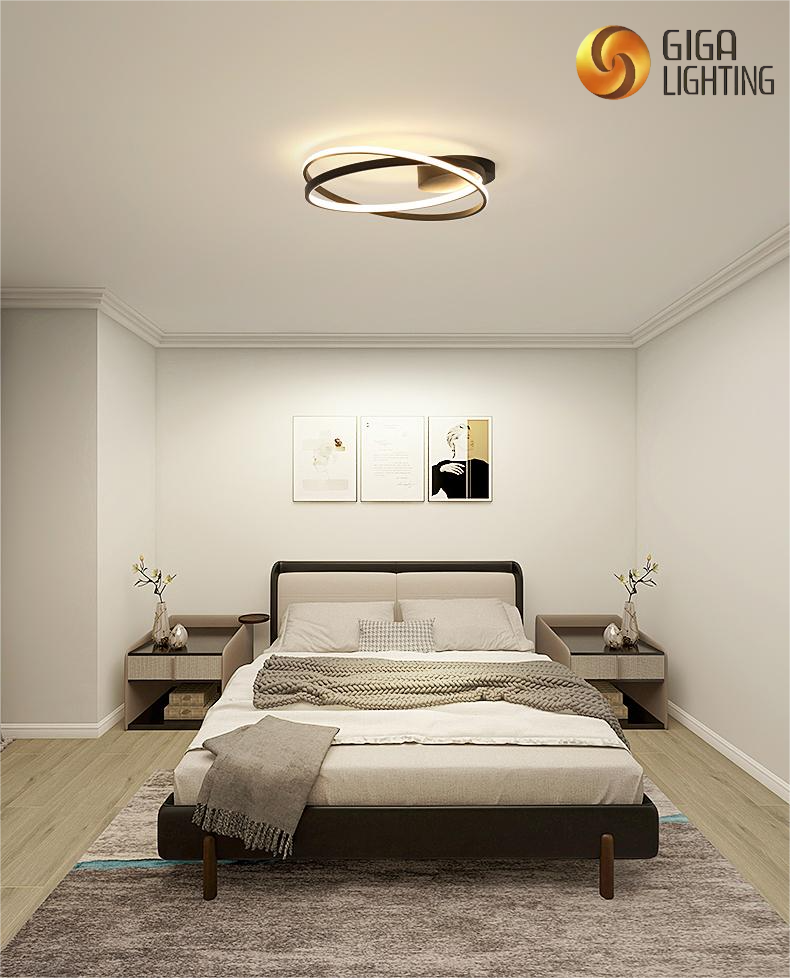 Anel de luz geométrico minimalista para sala de jantar, lanterna led, simples, moderno, criativo, sala de estudo, quarto, lâmpadas de teto para sala de estar