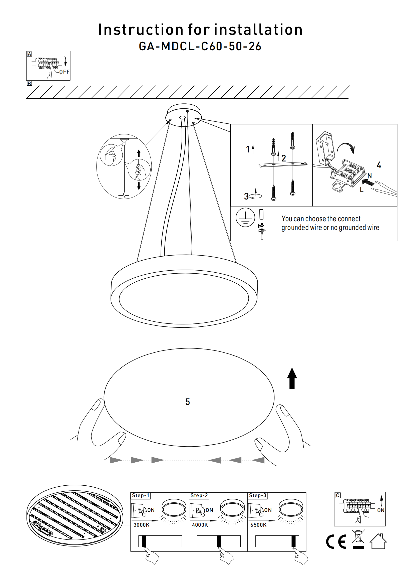 Instalações de instruções para GA-MDCL-C60-50-26(2)_00