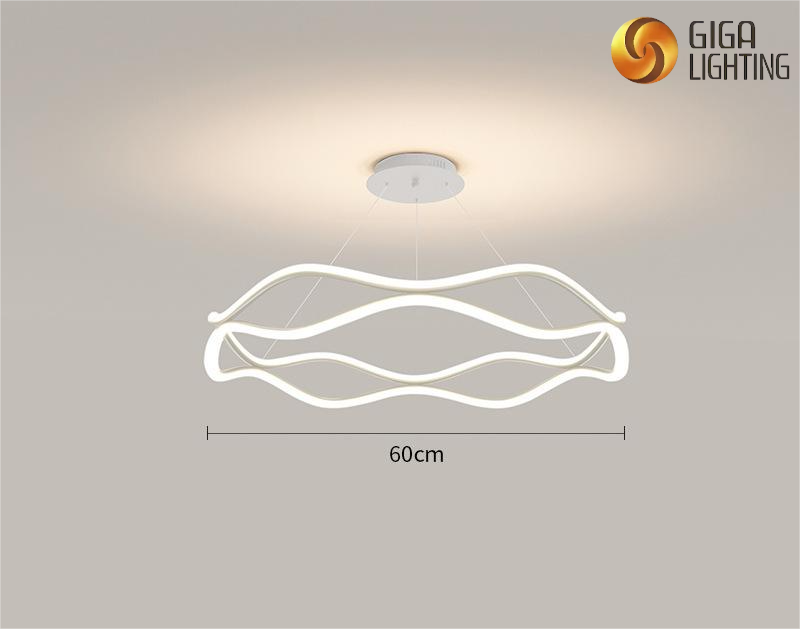 Quarto luz pingente sala de estar luzes led moderno simples espectro completo proteção para os olhos anel arte mesa jantar lustres barra