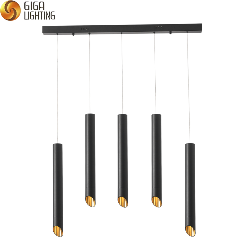 CE CB Luz pendente LED de tubo longo de alumínio minimalista clássico clássico 