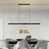 Restaurante iluminado lustre simples moderno escandinavo sala de jantar luminárias e lanternas minimalista led longo escritório iluminação pingente