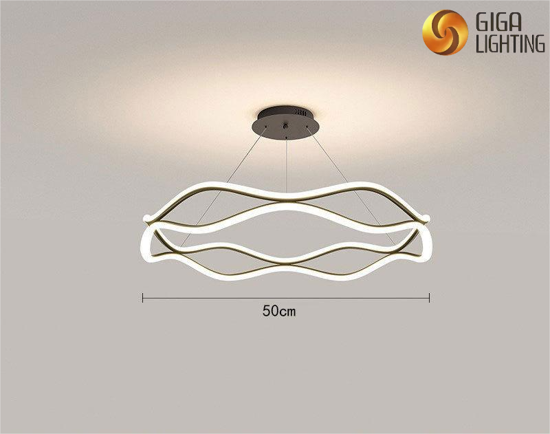 Quarto luz pingente sala de estar luzes led moderno simples espectro completo proteção para os olhos anel arte mesa jantar lustres barra