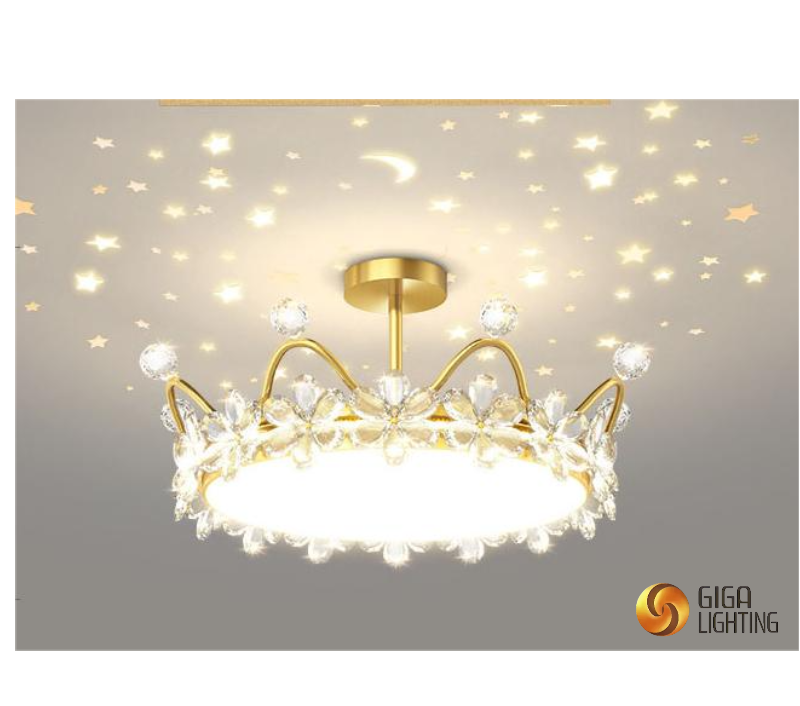 Criativo nórdico crianças quarto led luz de teto embutida cristal decorativo crianças