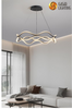 Quarto luz pingente sala de estar luzes led moderno simples espectro completo proteção para os olhos anel arte mesa jantar lustres barra