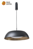 Luminárias suspensas com abajur de cúpula de metal preto fábrica na China