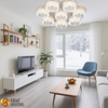 Acessório de teto de LED de acrílico de várias salas 3CCT, decorativo para sala de estar, quarto, cozinha, hotel, lobby