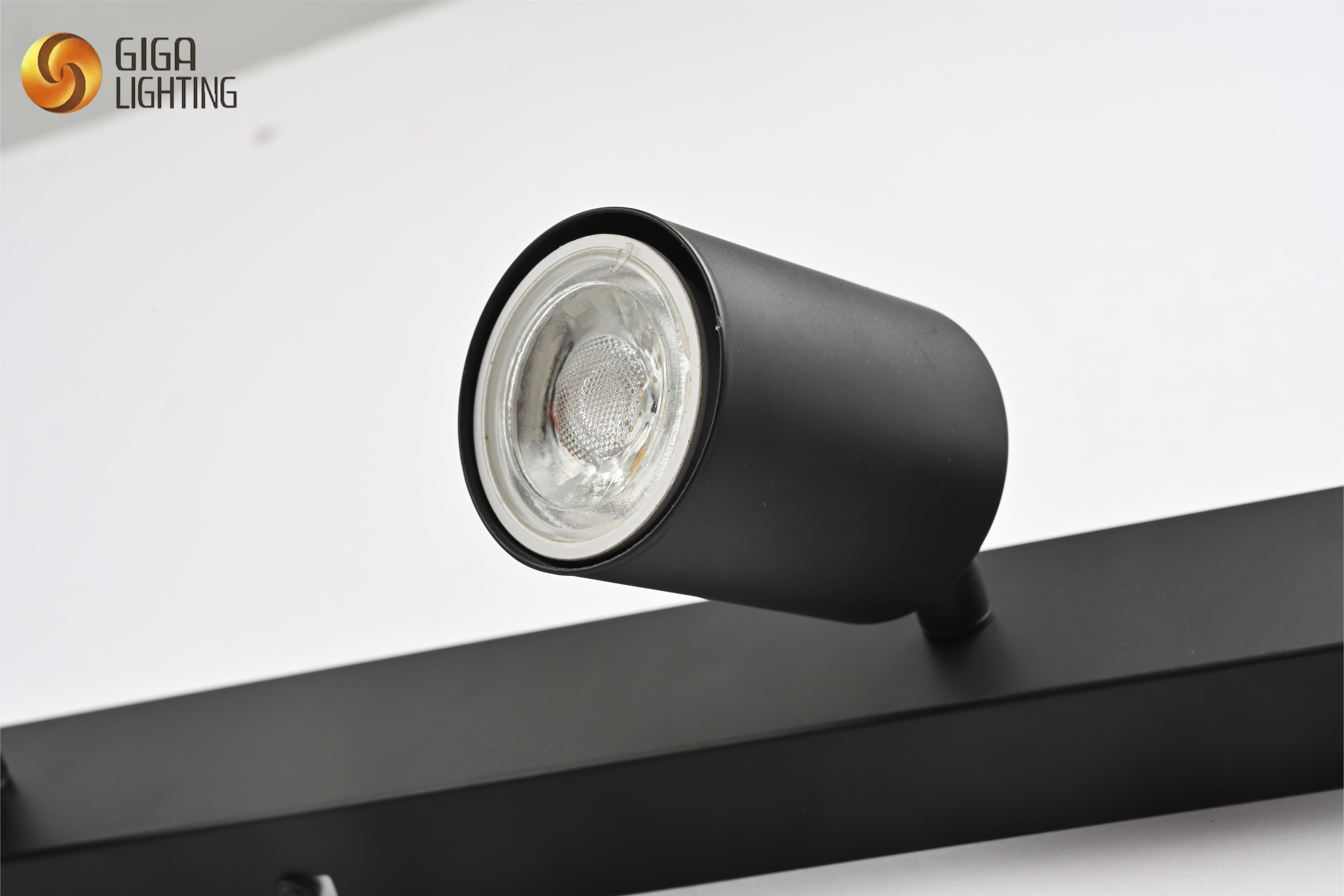 CE 3 Way GU10 6W Encaixe de luz de teto, Spot Light Refletor de teto Lâmpada giratória Bases de luz Ângulo ajustável para cozinha, quarto, sala de estar e showroom, edifício de homeoffice