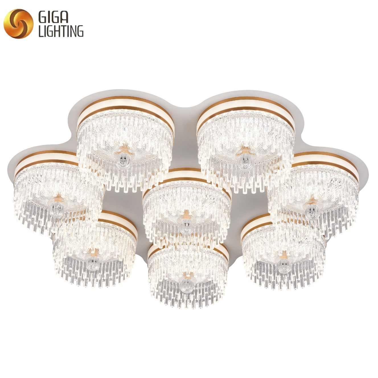 Acessório de teto de LED de acrílico de várias salas 3CCT, decorativo para sala de estar, quarto, cozinha, hotel, lobby